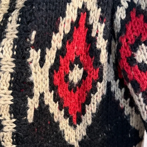 Pink Republic Black, Red, and Tan Patterned Cardigan - Picture 5 of 6